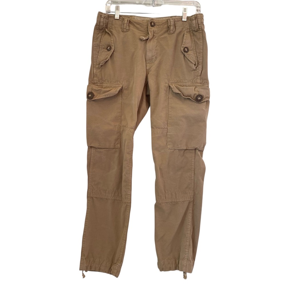 Polo Ralph Lauren RLPC Trousers 30x29 Combat Tan Pants OG 107 GS Military Cargo - Picture 1 of 14